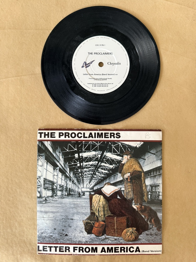 The Proclaimers Letter From America Vinyl 7 inch Single Record