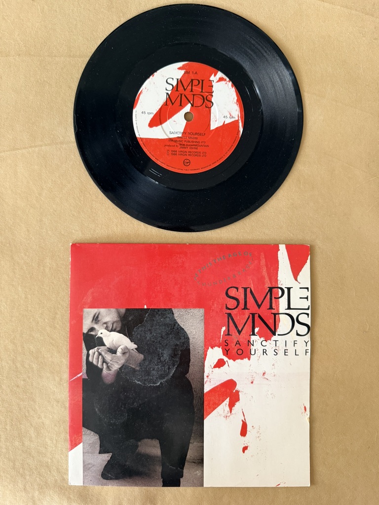 Simple Minds Sanctify Yourself Vinyl 7-inch Record