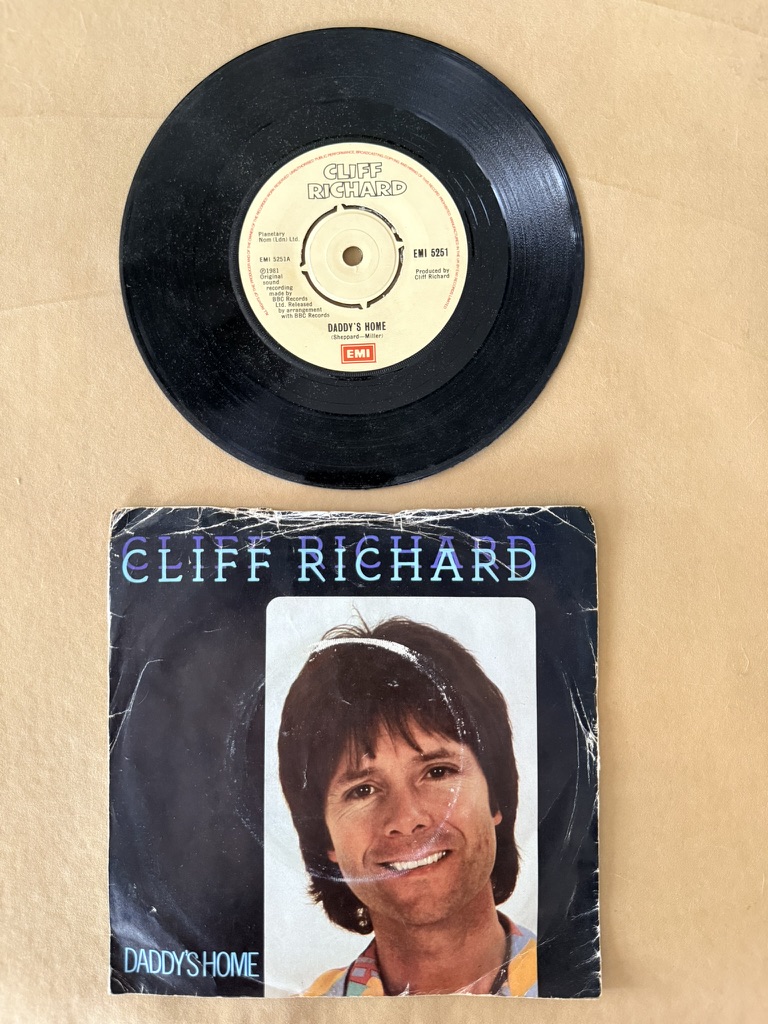 Cliff Richard Daddy's Home & Shakin' All Over Vinyl Single 7" record