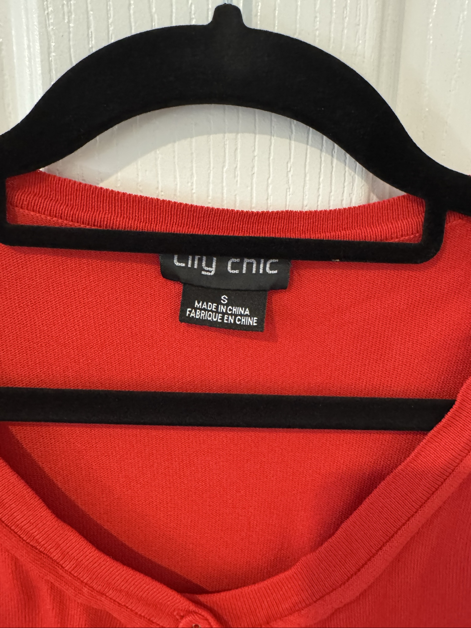 City Chic Red Button-Up Cardigan Small Lightweight image 2