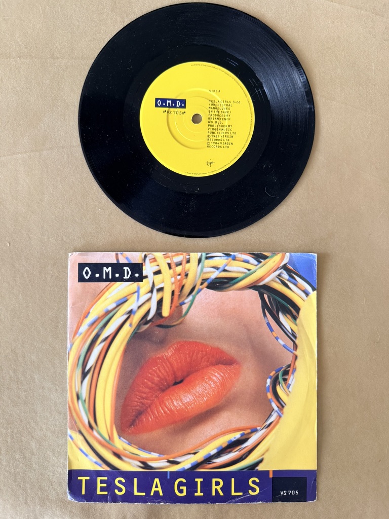 OMD Vinyl Tesla Girls 7in Single Record