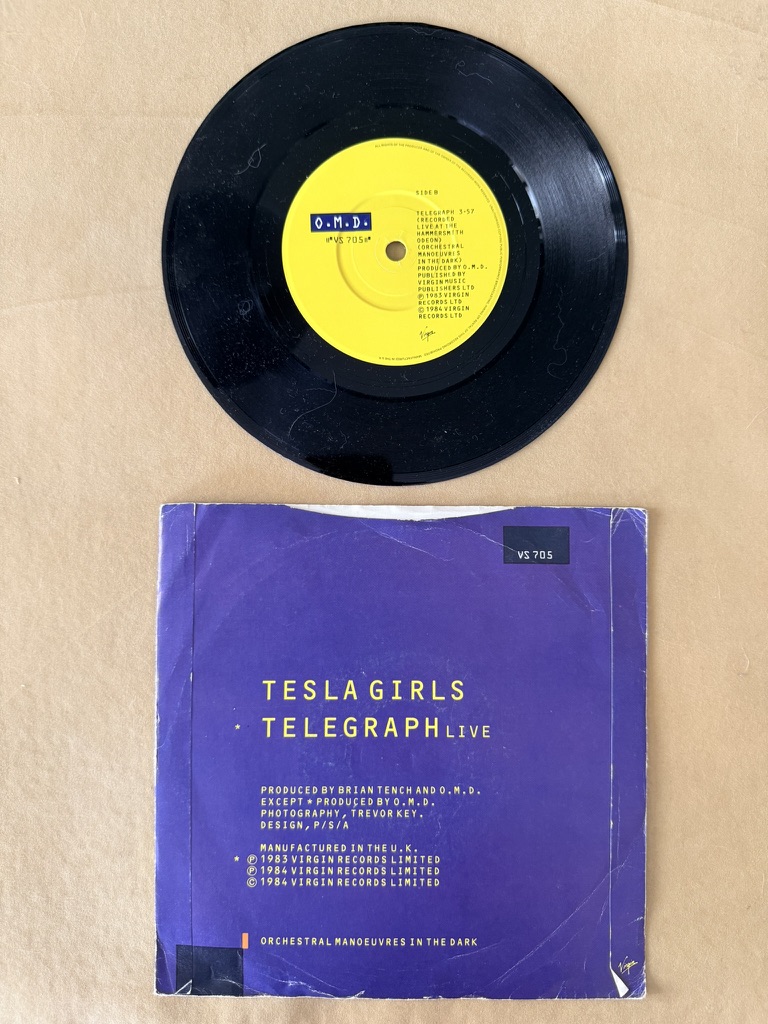 OMD Vinyl Tesla Girls 7in Single Record image 2