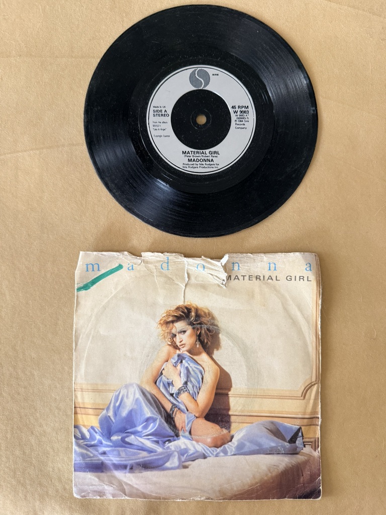 Madonna Material Girl & Pretender Vinyl Single 45 RPM 7" record