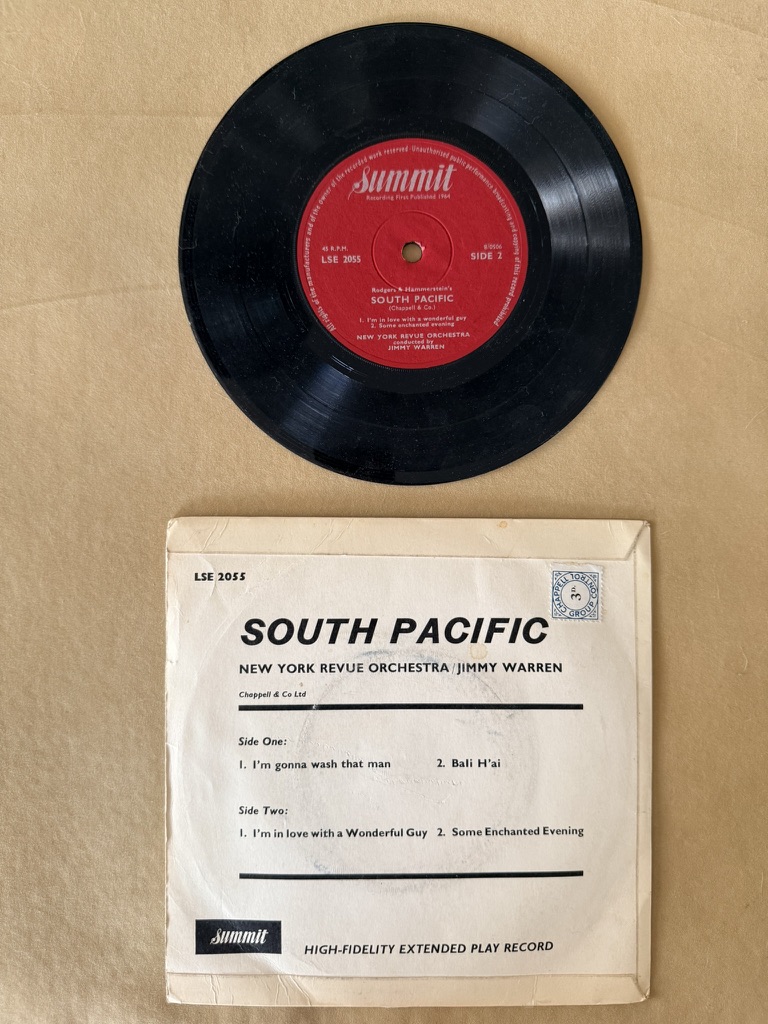 Summit South Pacific Vinyl Record EP 7" Single image 2