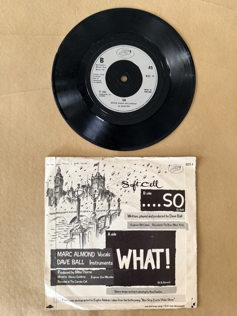 Soft Cell What / So Vinyl 7 Inch Single 1982 Record image 2