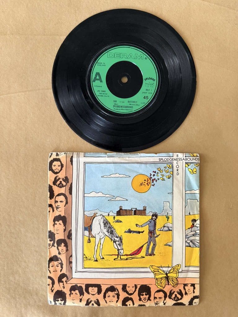 Splodgenessabounds Label 7in Vinyl Single Butterfly & Two Little Boys Record