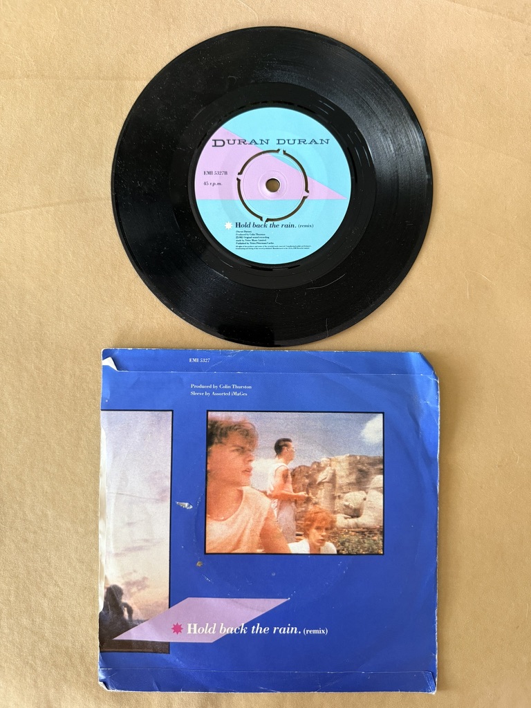 Duran Duran Vinyl Single 45 RPM Save a Prayer & Hold Back the Rain 7" image 2