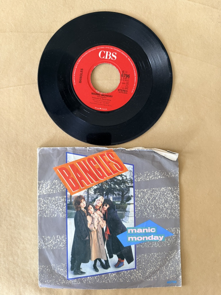 Bangles Manic Monday Vinyl Single 7 Inch CBS Record
