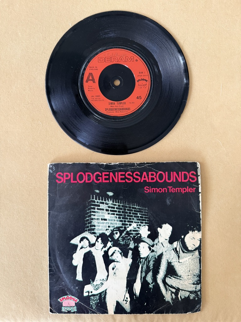 Splodgenessabounds Black Vinyl 7in Single Simon Templer Record