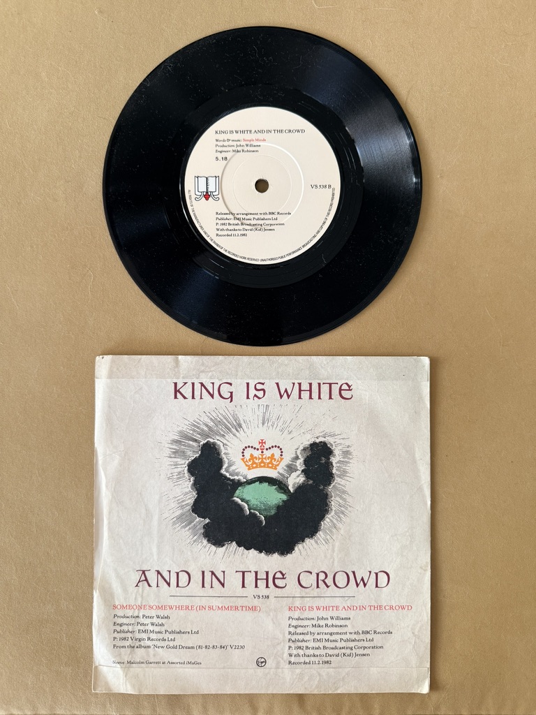 Simple Minds Vinyl 7" Single Someone Somewhere & King Is White Record image 2