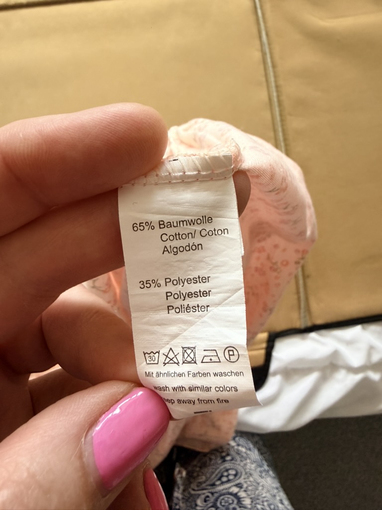 Peach Floral Embroidered Nightdress Large Soft Cotton image 6