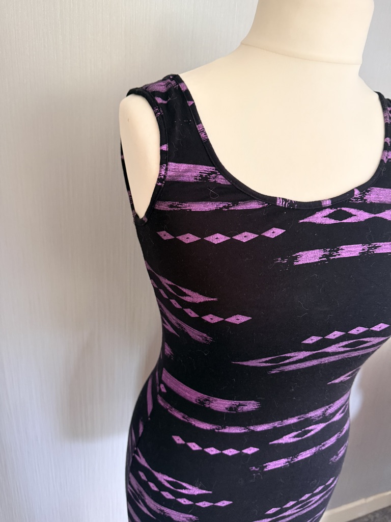Atmosphere Black & Purple Sleeveless Tank Top UK 6 image 3