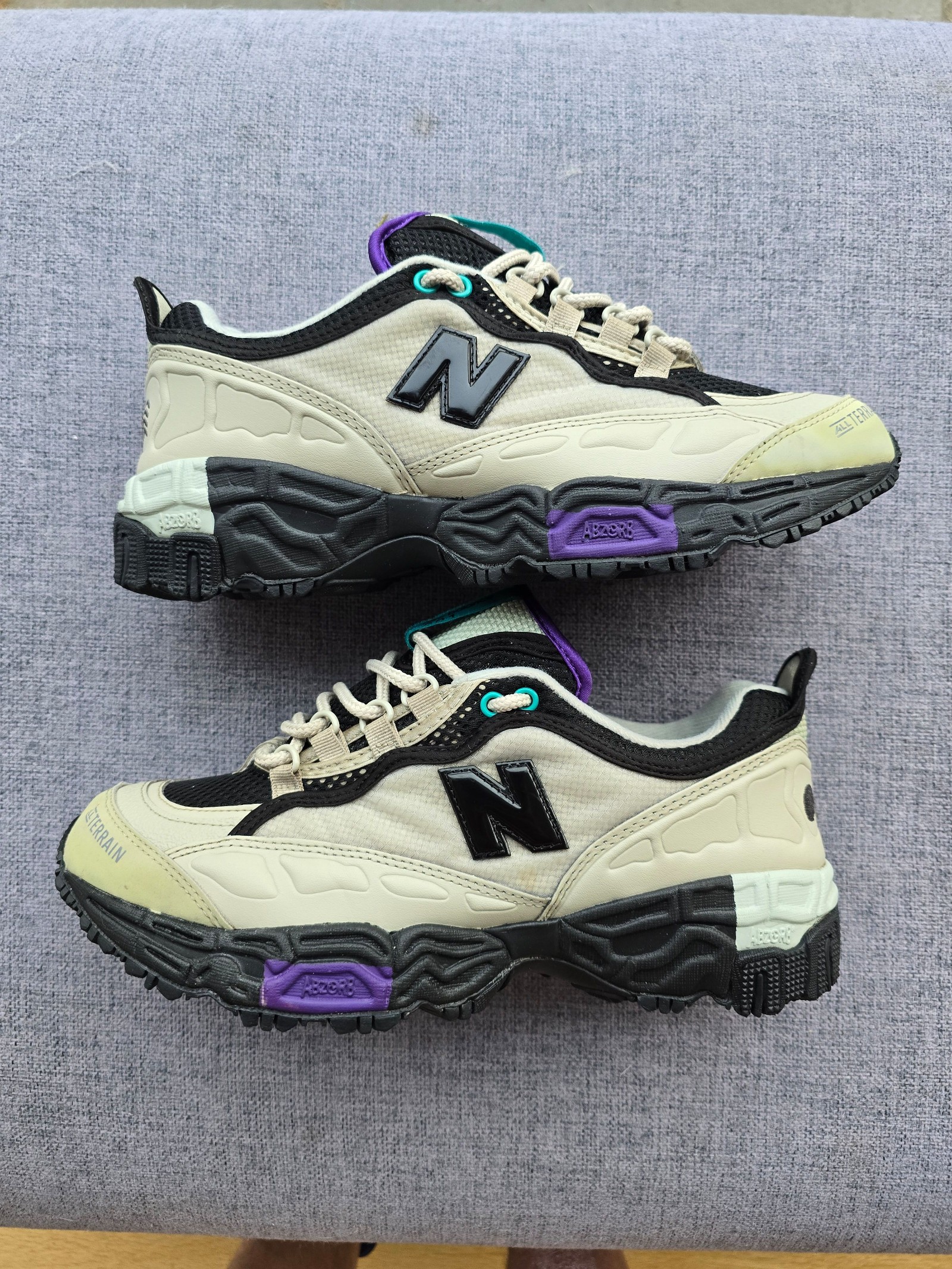 New Balance Beige, Black & Purple 801 Sneakers UK 7.5 image 3