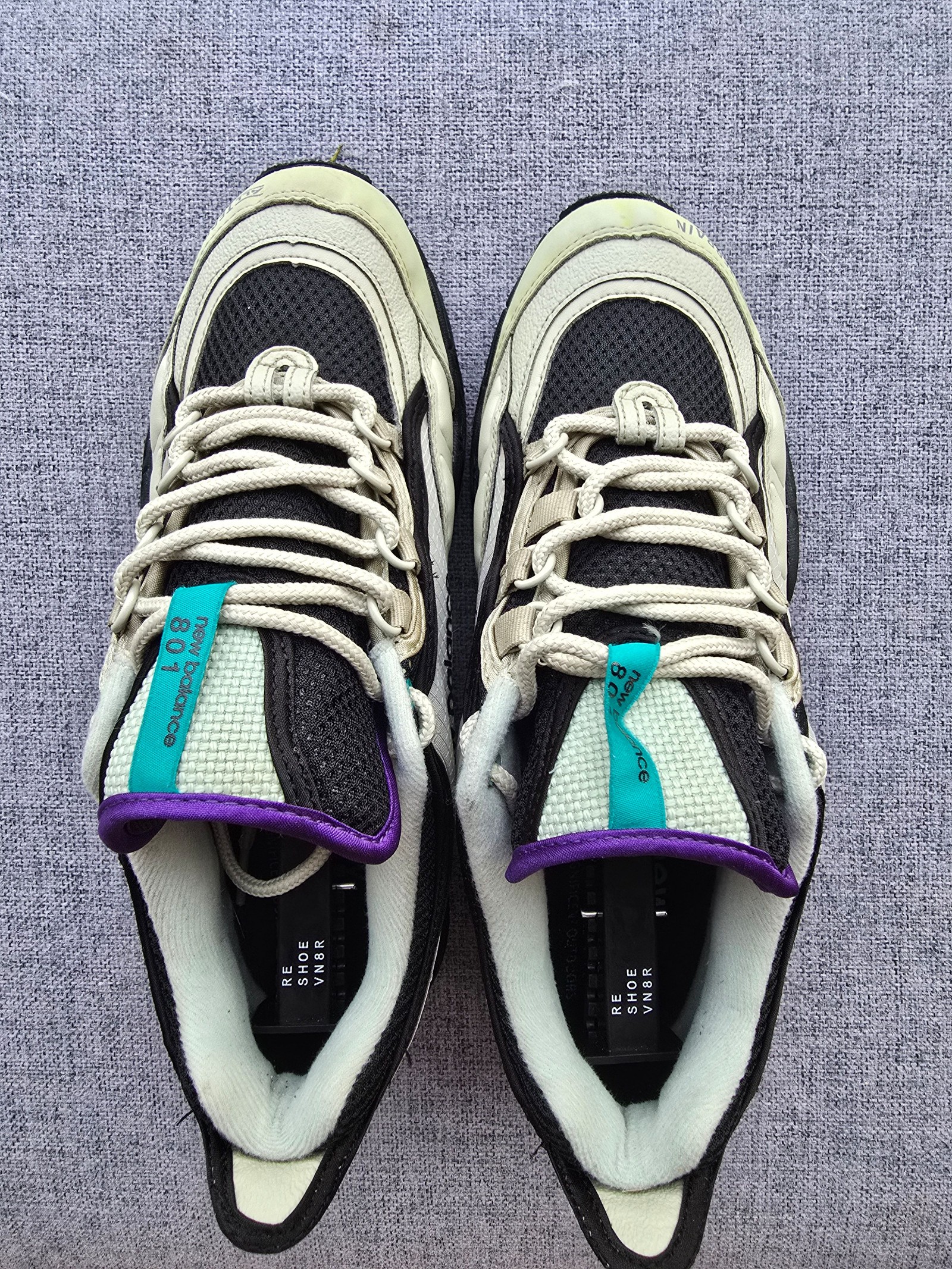 New Balance Beige, Black & Purple 801 Sneakers UK 7.5 image 6