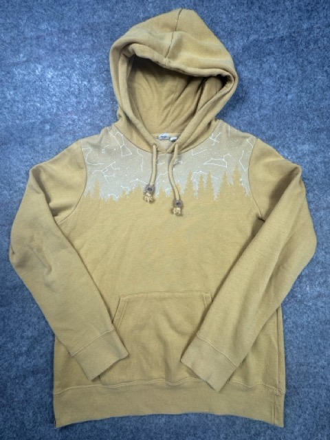 10 Tree Mustard Yellow Graphic Hoodie Men’s M Constellation Forest
