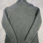 GAP Charcoal Ribbed Funnel Neck Jumper L/G 95% Cotton