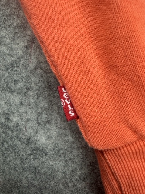 Levi's Coral Cropped Logo Sweatshirt Small Pink/Coral image 7