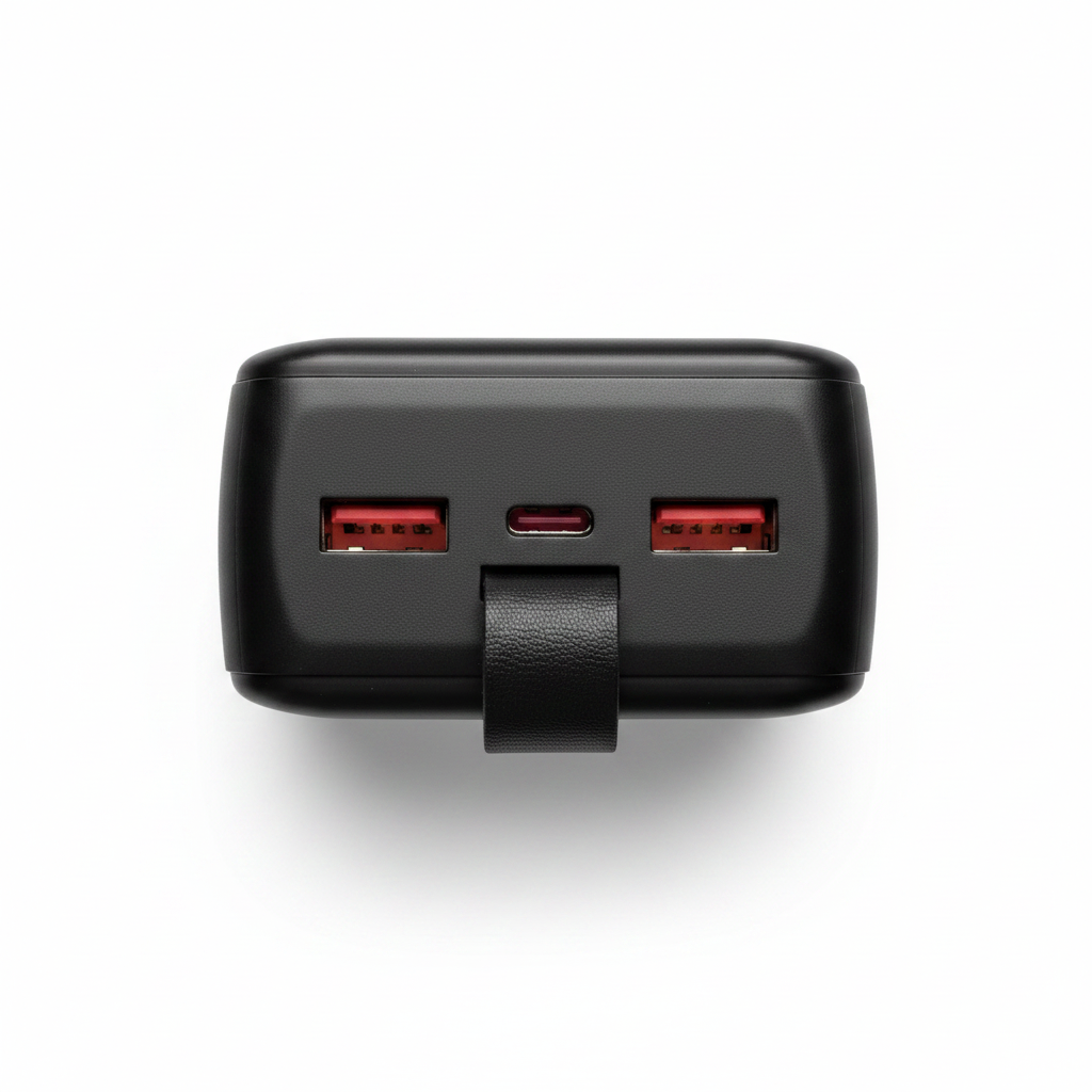 Black 50000mAh Power Bank with Digital Display & USB-C image 3