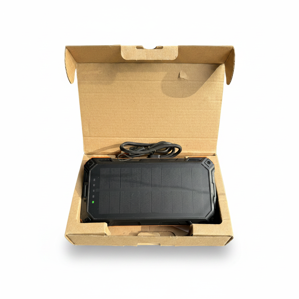 Wongkuo Black & Orange Solar Power Bank with Wireless Charging image 2