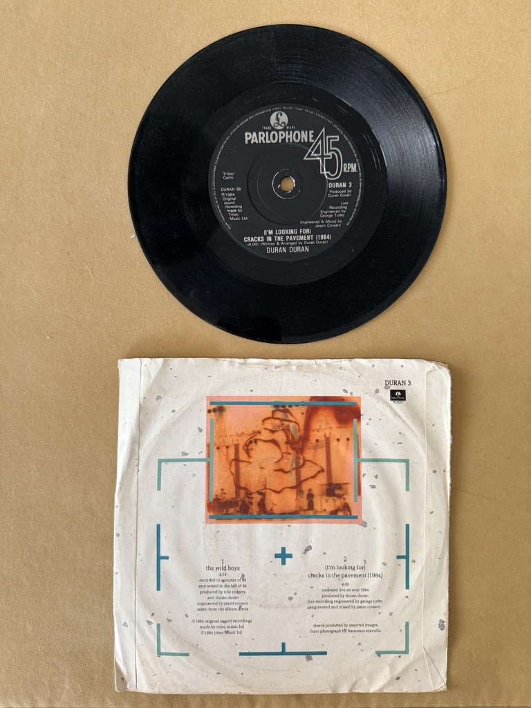 Duran Duran The Wild Boys 45 RPM Vinyl Single 7" record image 2