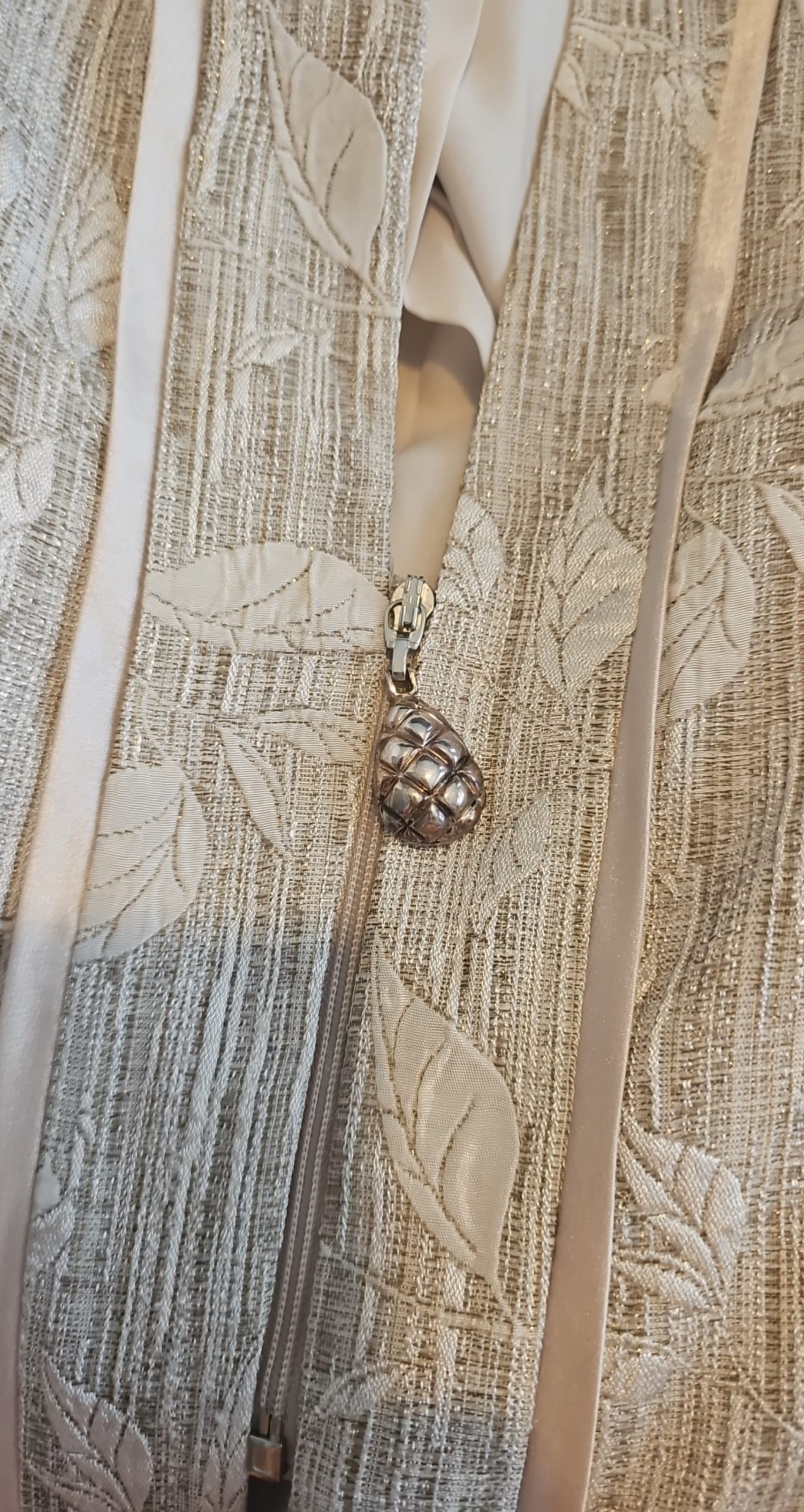 NeuVa Beige Embroidered Jacket UK 8 with Unique Zipper Pull image 7