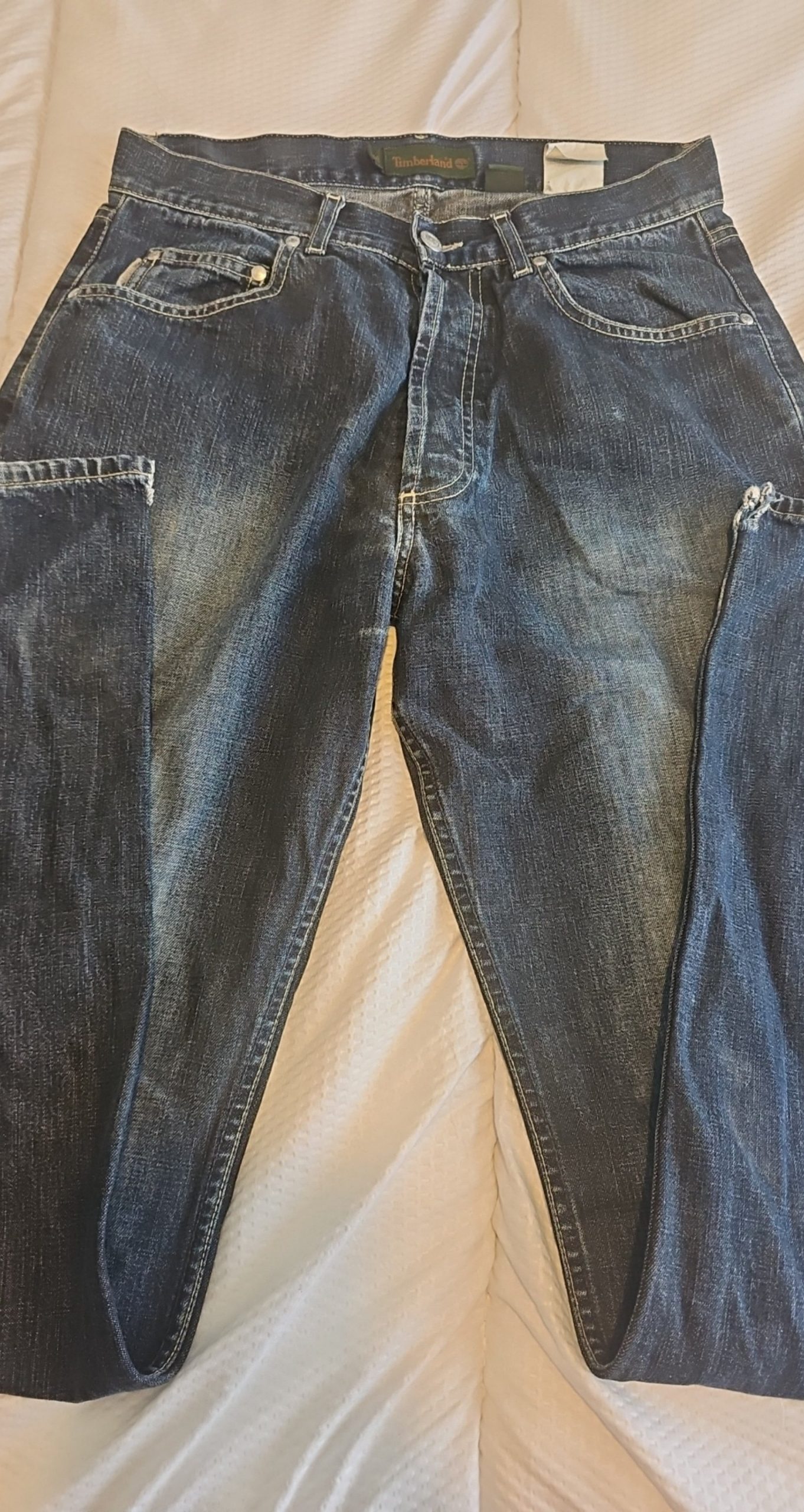Timberland Blue Denim Jeans Men Size 31 Button Fly