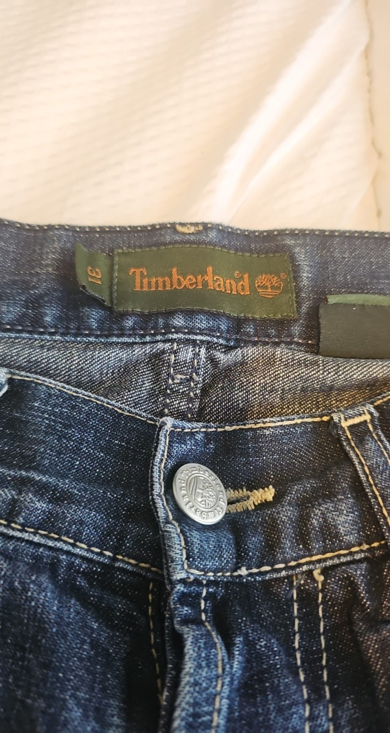Timberland Blue Denim Jeans Men Size 31 Button Fly image 2
