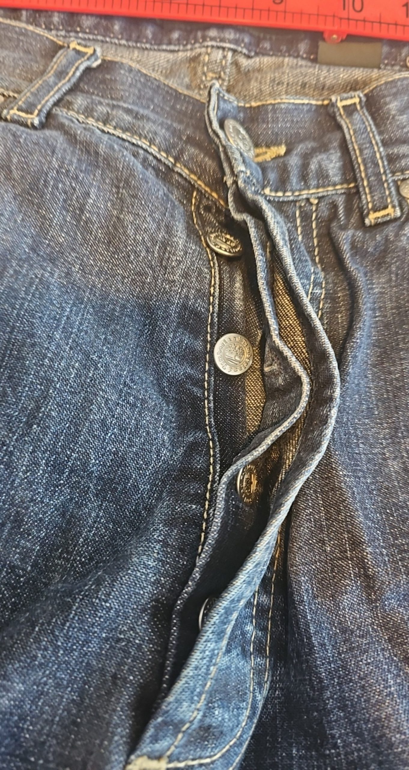 Timberland Blue Denim Jeans Men Size 31 Button Fly image 5