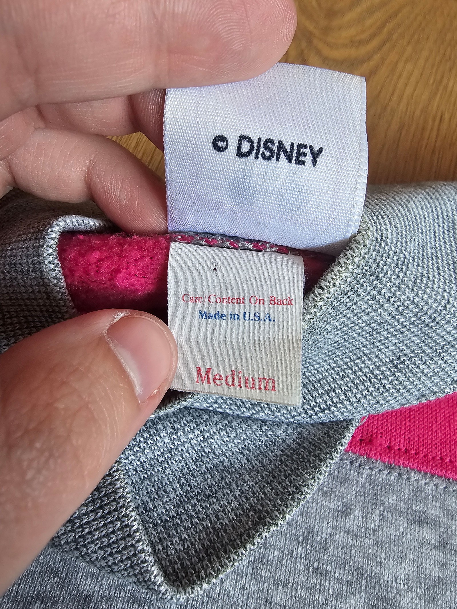 Vintage Unisex Disney Grey, Pink & Blue Mickey Beach Club Sweatshirt Medium image 4
