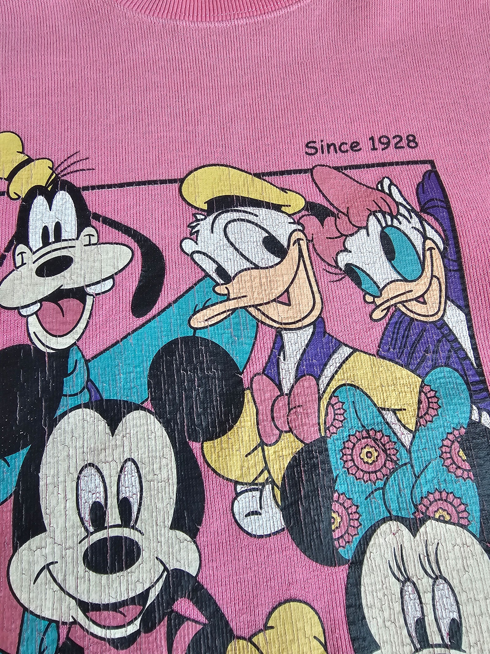 Shan Shan Pink Mickey & Friends Sweatshirt Medium image 3
