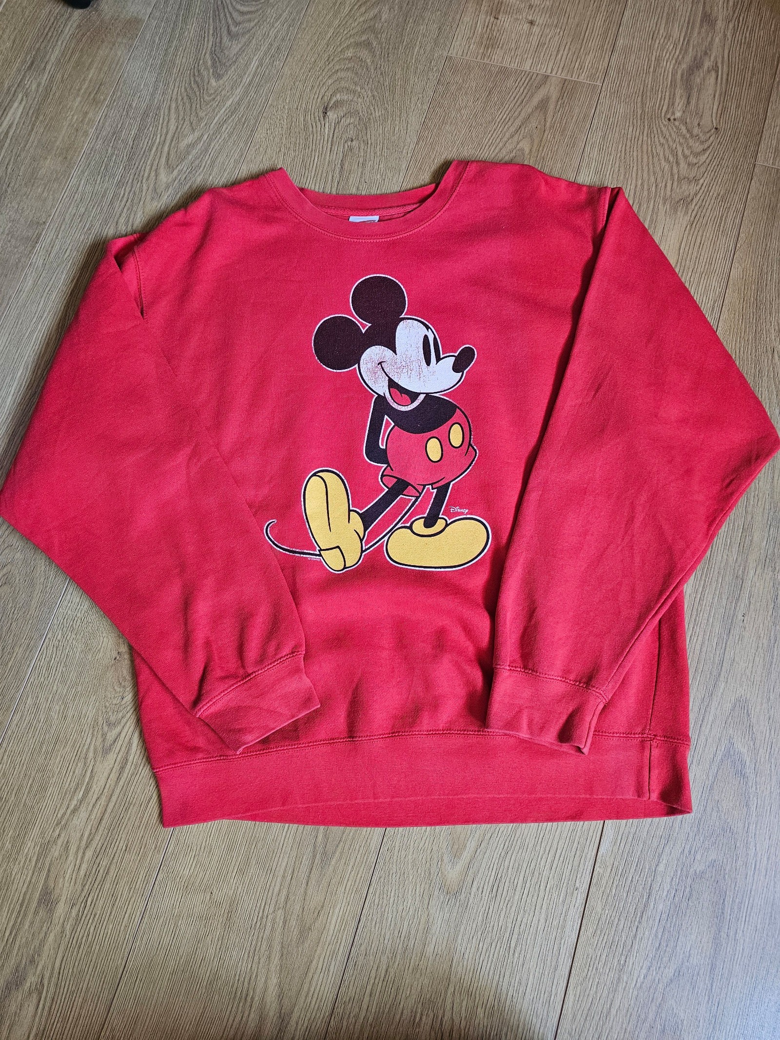 Vintage Junk Food Red Disney Mickey Mouse Sweatshirt Large