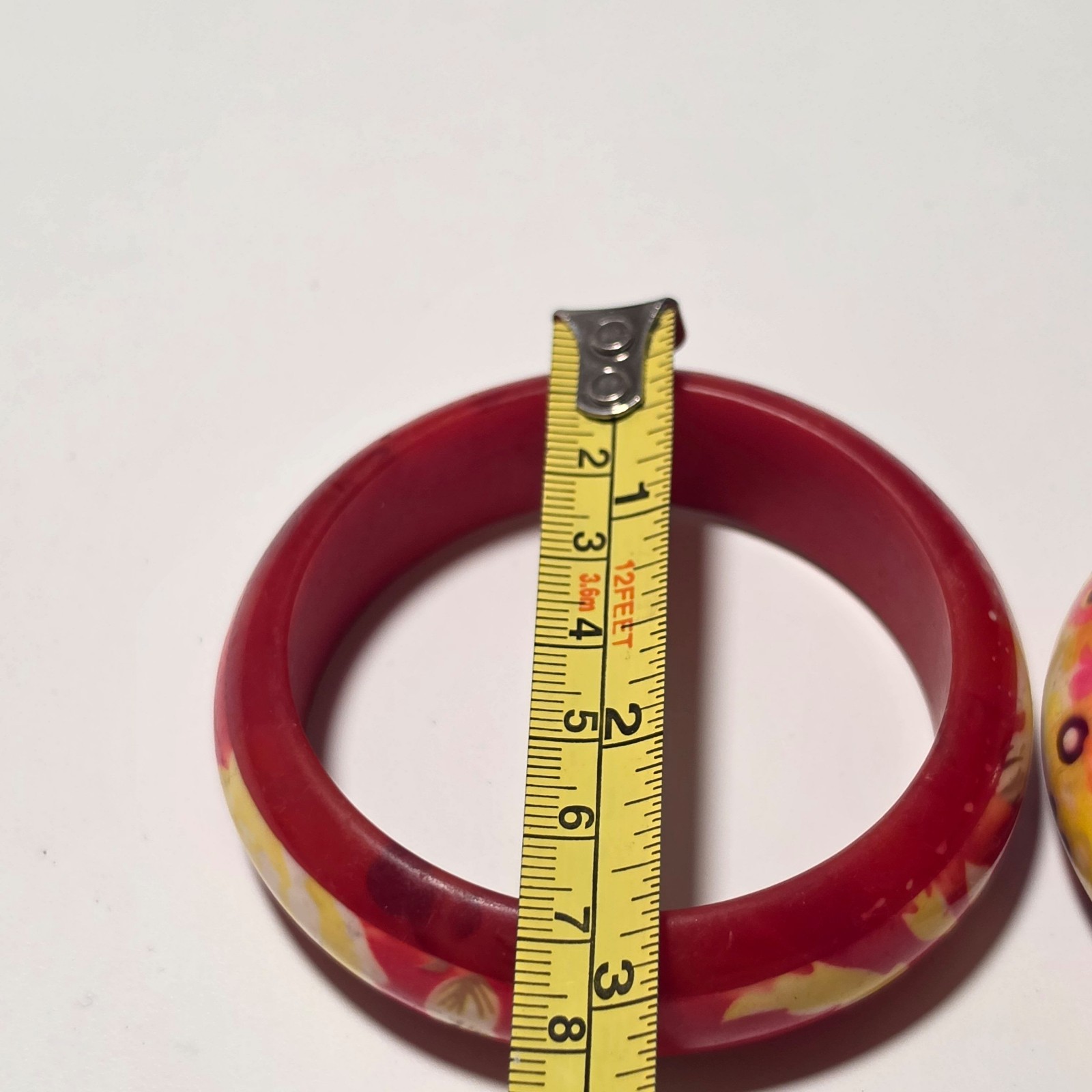 Vintage Floral Pattern Resin Bangles image 3