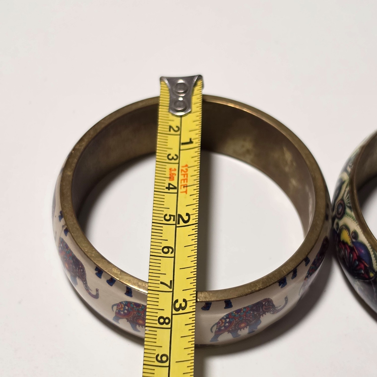 Multi-Coloured Elephant & Floral Pattern Bangle set image 3