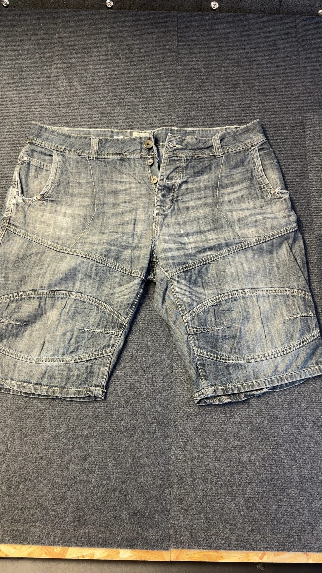 Easy Blue Denim Cargo Shorts Size 38 Men's Casual