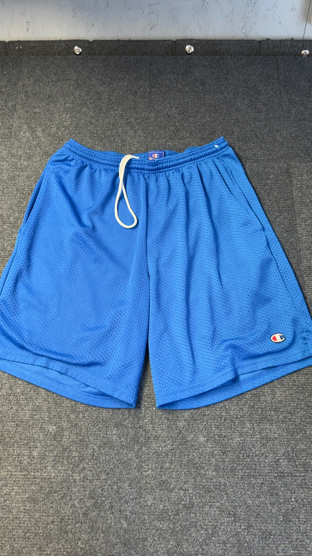 Champion Blue Mesh Sports Shorts Large Lightweight image 3