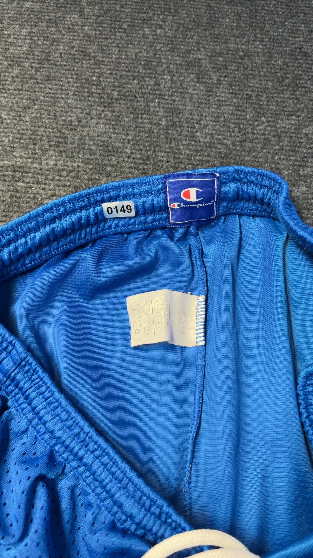 Champion Blue Mesh Sports Shorts Large Lightweight image 4