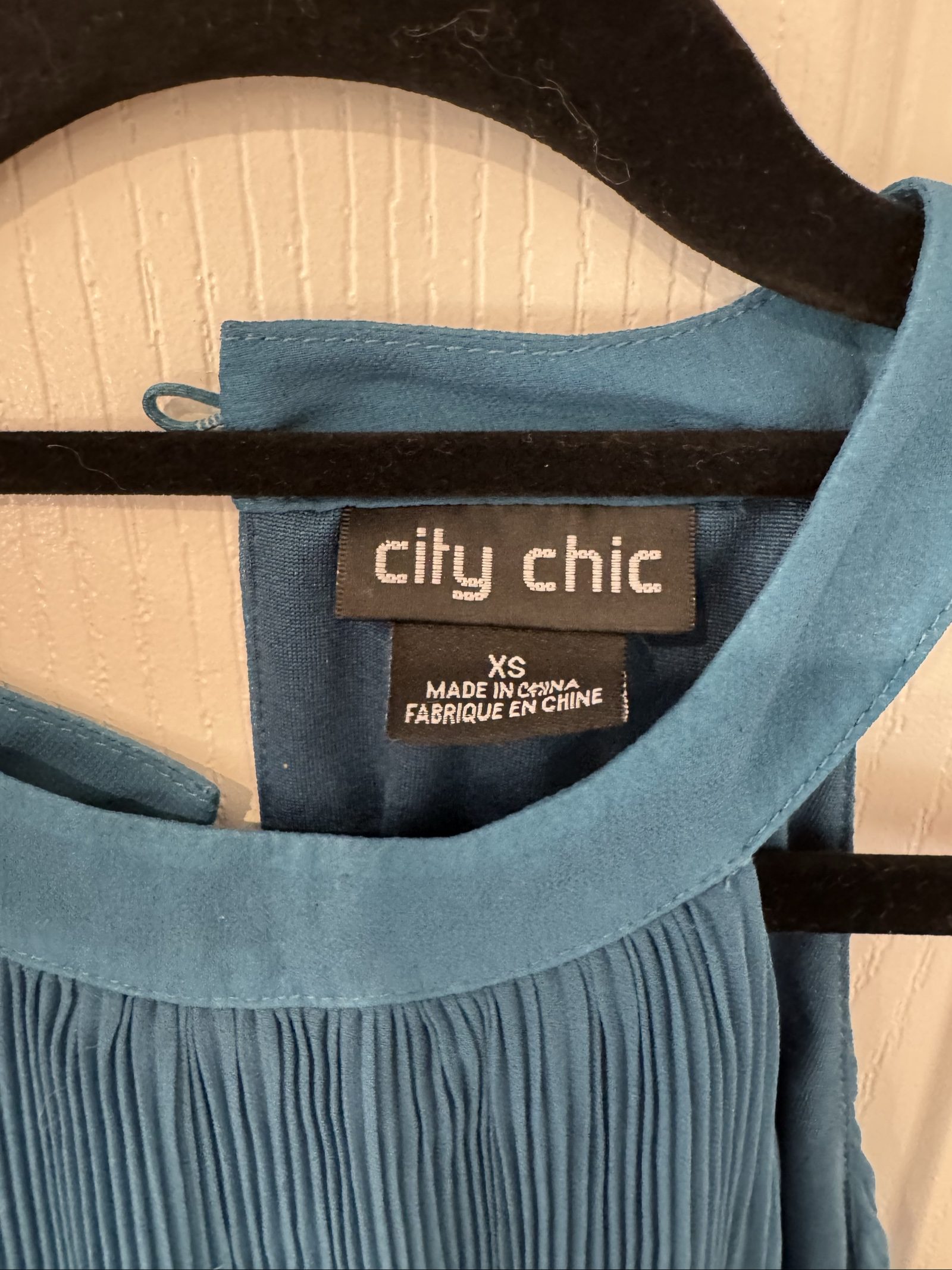 City Chic Teal Pleated Sleeveless Tunic XS image 2
