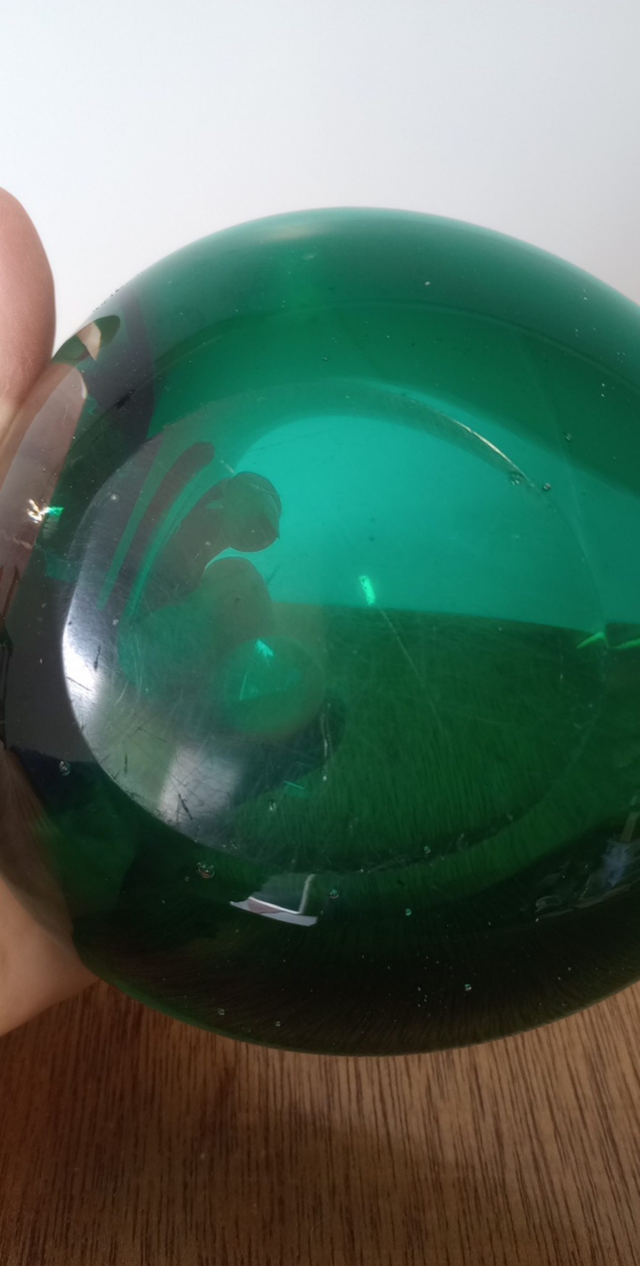 Vintage Green Glass Mortar and Pestle Set image 4