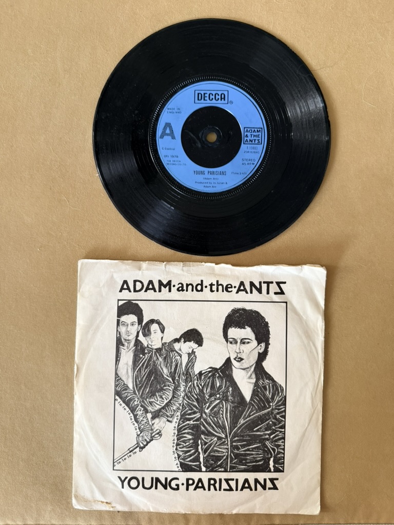 Adam & the Ants Vinyl 45 RPM Single Young Parisians / Lady record