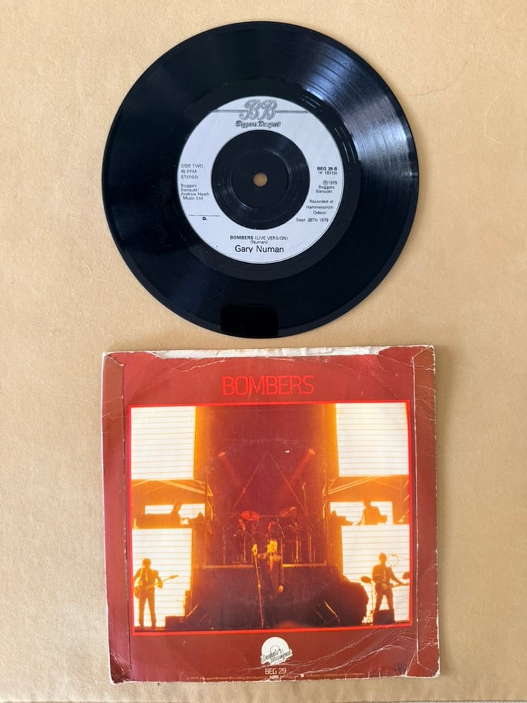 Gary Numan Complex & Bombers Vinyl 7in Single record image 2