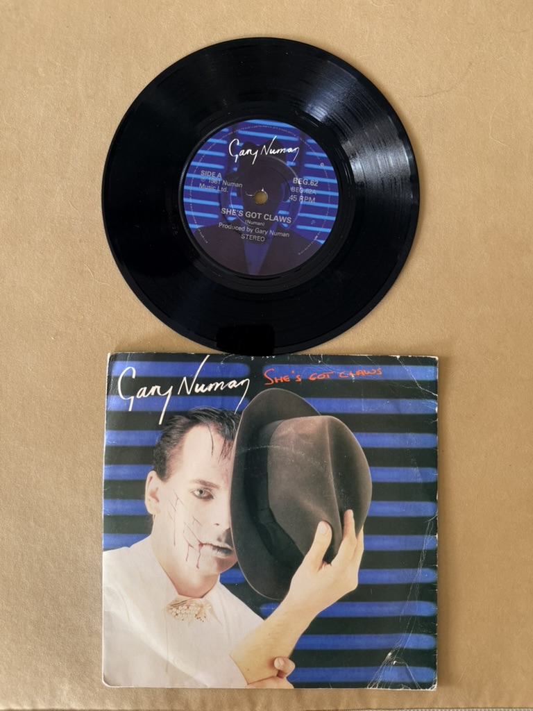 Gary Numan She's Got Claws & I Sing Rain Vinyl 7 inch Single record