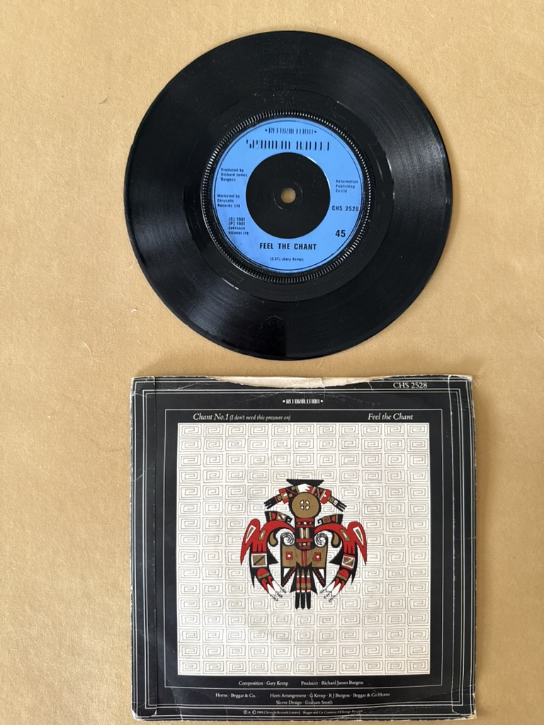 Spandau Ballet Chant No.1 & Feel the Chant Vinyl 7 Inch Single record image 2