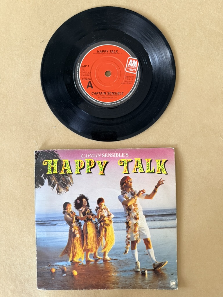 Captain Sensible Happy Talk Vinyl Single 7" record