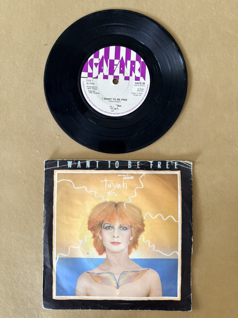 Toyah I Want to Be Free Purple Safari Records 7in Vinyl Single