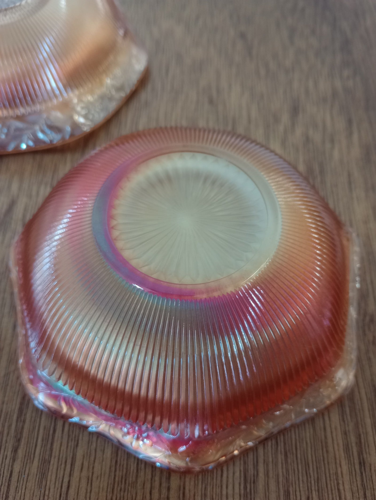 Vintage Iridescent Carnival Glass Bowls Set of 2 Multi Colour Other image 4