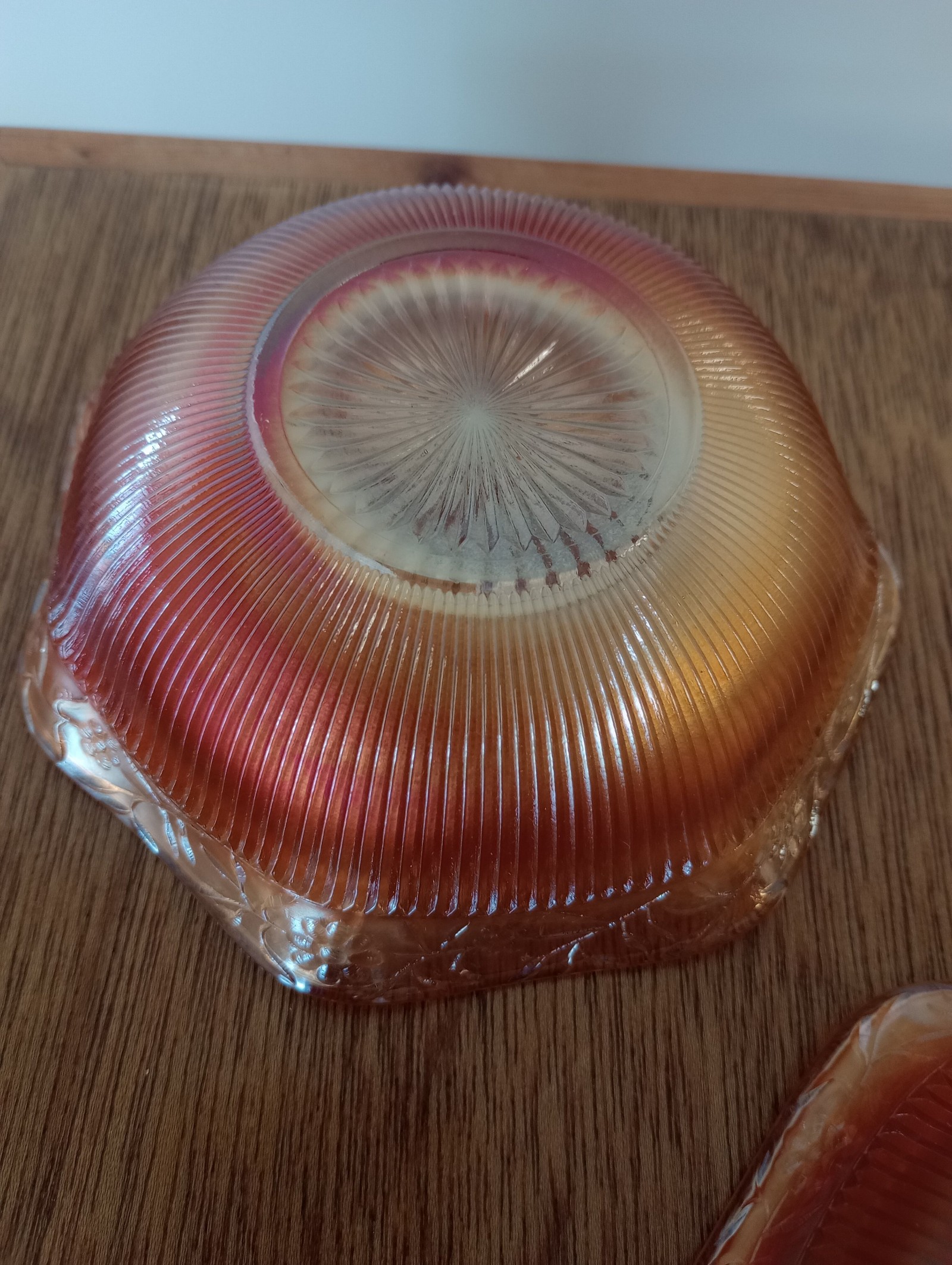 Vintage Iridescent Carnival Glass Bowls Set of 2 Multi Colour Other image 5