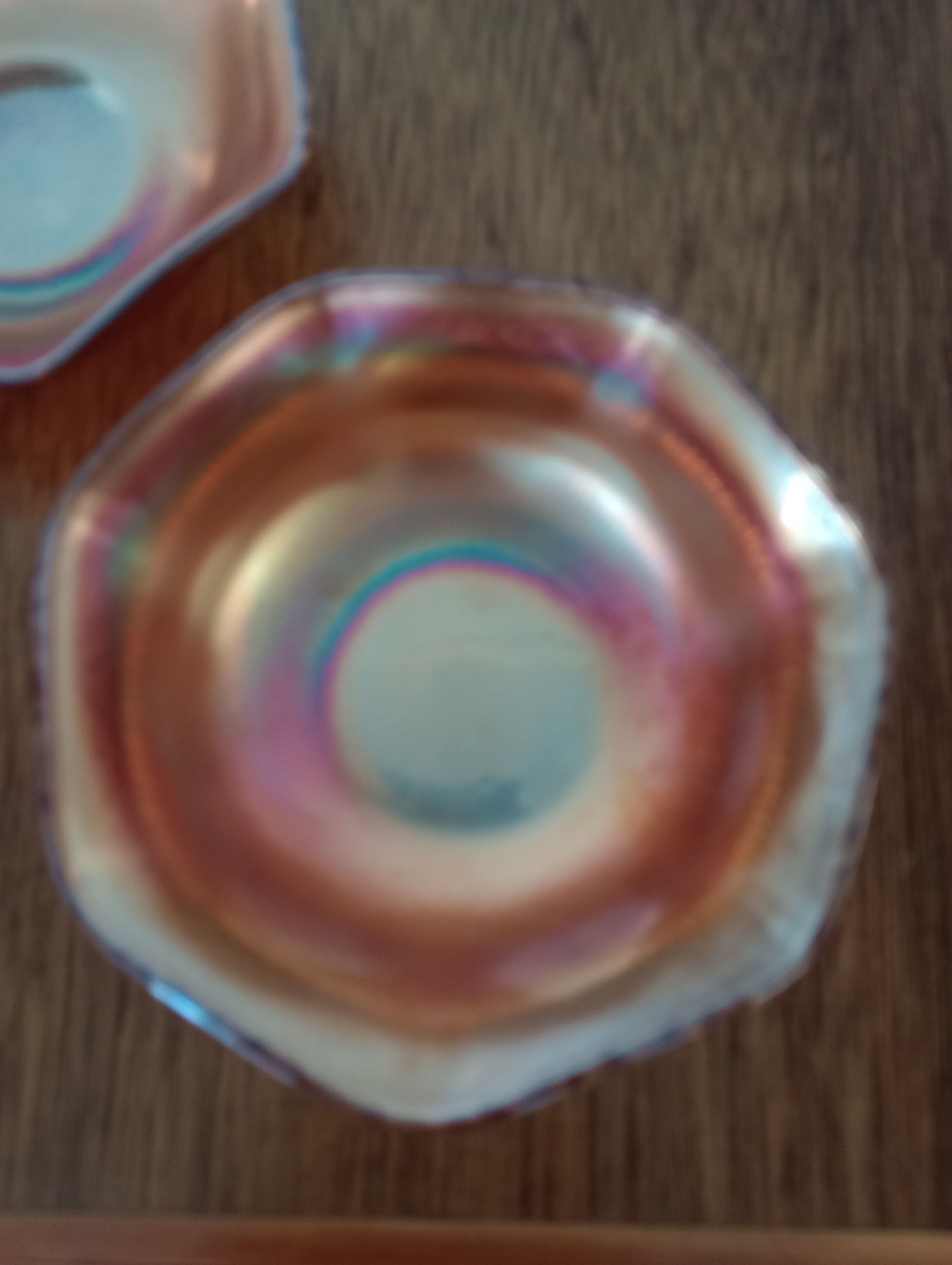 Vintage Iridescent Carnival Glass Bowls Set of 2 Multi Colour Other image 6