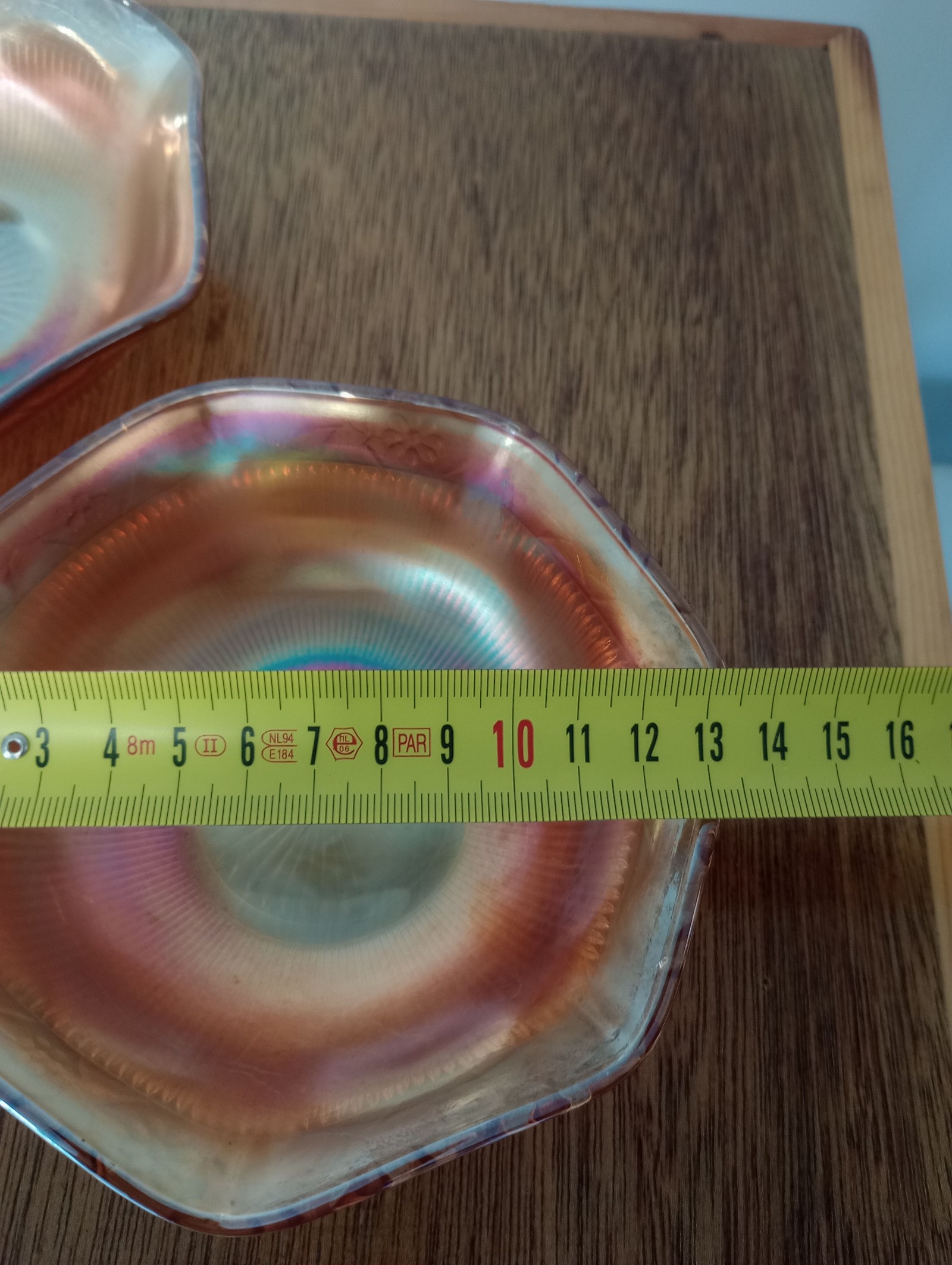 Vintage Iridescent Carnival Glass Bowls Set of 2 Multi Colour Other image 8