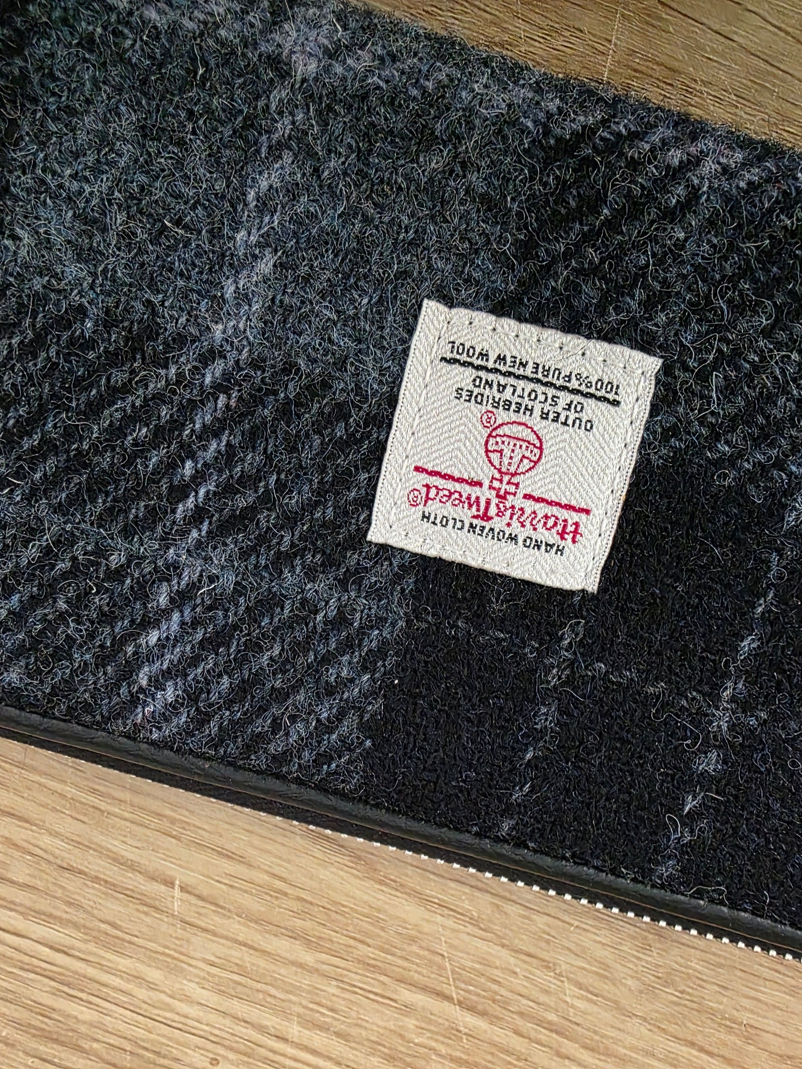 Harris Tweed Black & Grey Wool Zip Around Wallet Other image 2