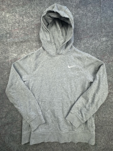 Nike Grey Hoodie Youth Large 12-13yrs Swoosh Pullover